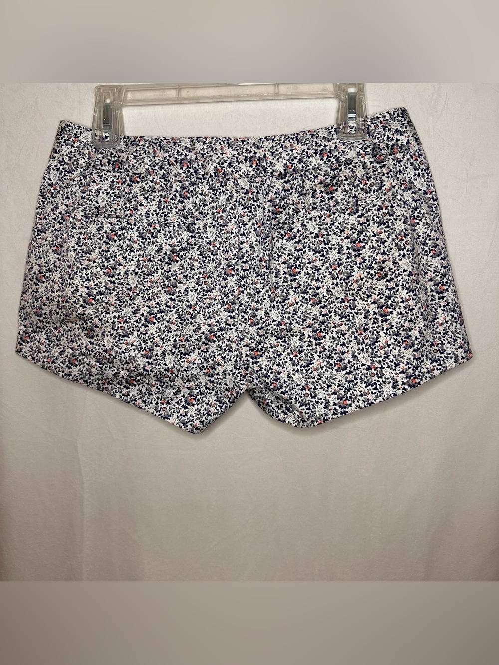 J Crew Floral Summer Chino Shorts Blue and White flowers vacation date party 6
